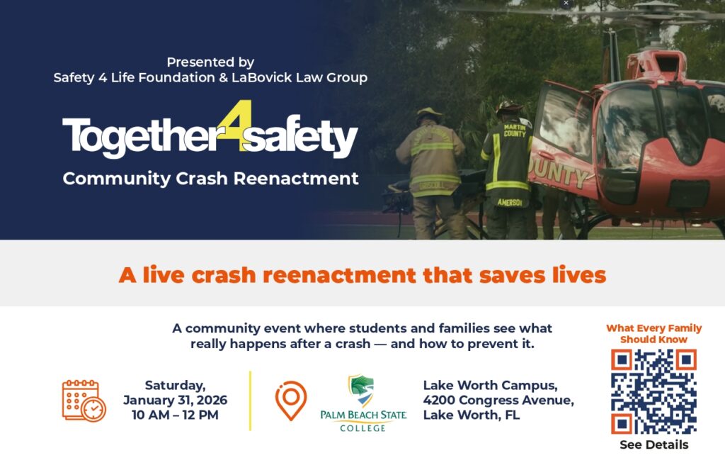 Together4Safety Community Crash Reenactment - Because Every Teen Deserves to Come Home Safe.